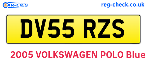 DV55RZS are the vehicle registration plates.