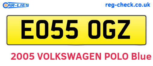 EO55OGZ are the vehicle registration plates.