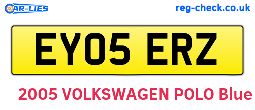 EY05ERZ are the vehicle registration plates.
