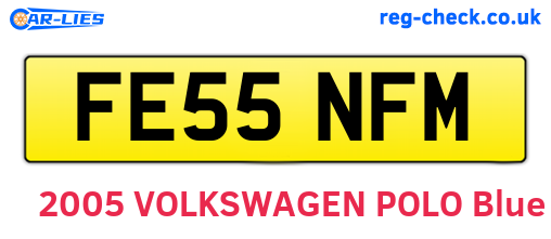 FE55NFM are the vehicle registration plates.