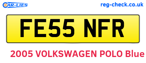 FE55NFR are the vehicle registration plates.