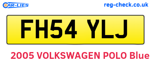 FH54YLJ are the vehicle registration plates.