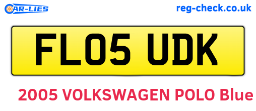 FL05UDK are the vehicle registration plates.