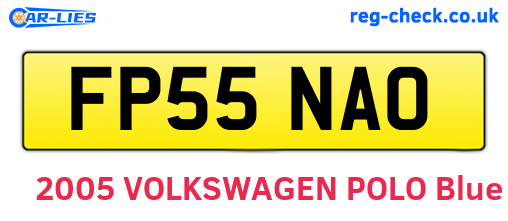FP55NAO are the vehicle registration plates.