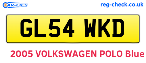 GL54WKD are the vehicle registration plates.