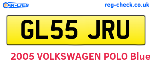 GL55JRU are the vehicle registration plates.