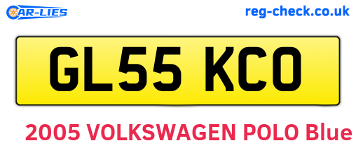 GL55KCO are the vehicle registration plates.
