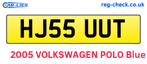HJ55UUT are the vehicle registration plates.