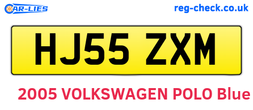 HJ55ZXM are the vehicle registration plates.