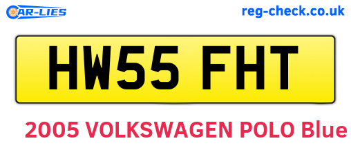 HW55FHT are the vehicle registration plates.