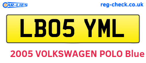 LB05YML are the vehicle registration plates.