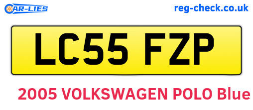 LC55FZP are the vehicle registration plates.