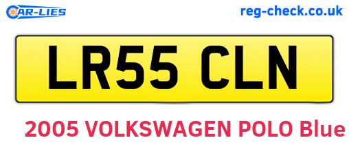 LR55CLN are the vehicle registration plates.