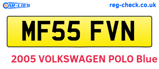 MF55FVN are the vehicle registration plates.