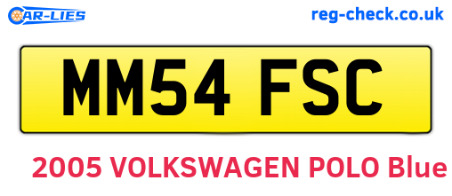 MM54FSC are the vehicle registration plates.