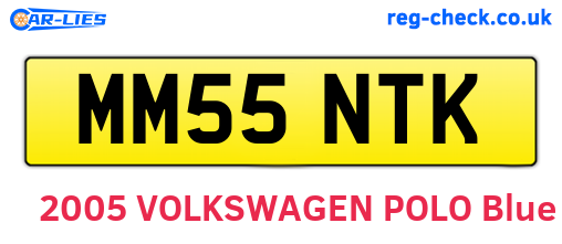 MM55NTK are the vehicle registration plates.