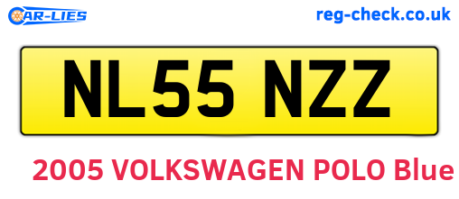 NL55NZZ are the vehicle registration plates.