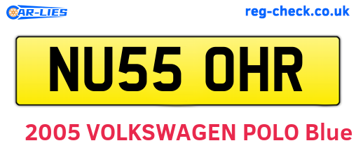 NU55OHR are the vehicle registration plates.