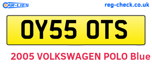 OY55OTS are the vehicle registration plates.