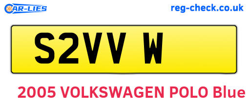 S2VVW are the vehicle registration plates.