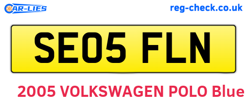 SE05FLN are the vehicle registration plates.