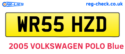 WR55HZD are the vehicle registration plates.