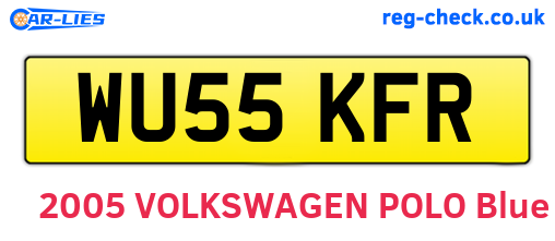 WU55KFR are the vehicle registration plates.