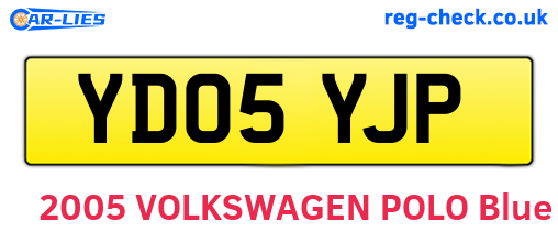 YD05YJP are the vehicle registration plates.