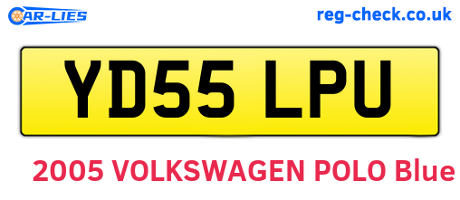 YD55LPU are the vehicle registration plates.