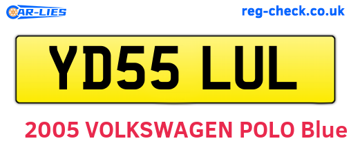 YD55LUL are the vehicle registration plates.