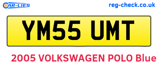 YM55UMT are the vehicle registration plates.