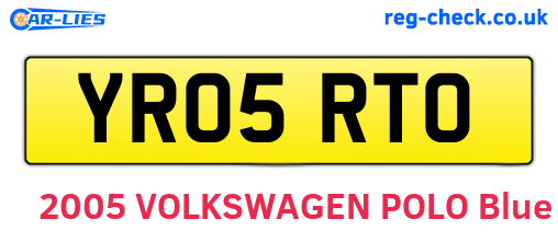 YR05RTO are the vehicle registration plates.