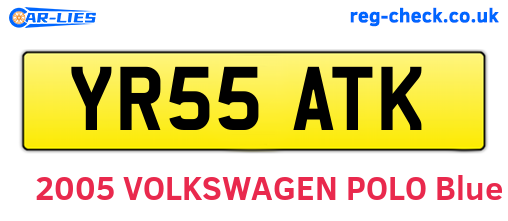 YR55ATK are the vehicle registration plates.