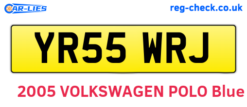 YR55WRJ are the vehicle registration plates.
