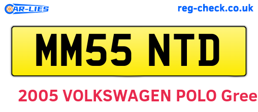 MM55NTD are the vehicle registration plates.