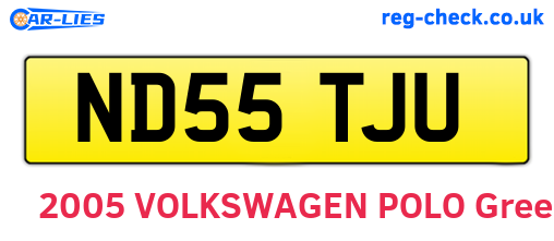 ND55TJU are the vehicle registration plates.