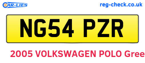 NG54PZR are the vehicle registration plates.