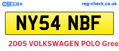 NY54NBF are the vehicle registration plates.