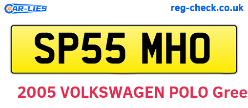 SP55MHO are the vehicle registration plates.