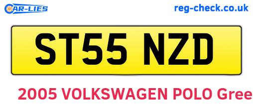 ST55NZD are the vehicle registration plates.