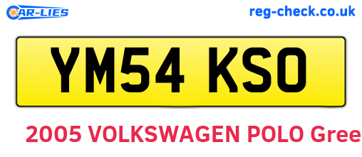 YM54KSO are the vehicle registration plates.