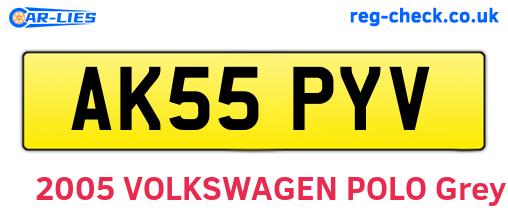AK55PYV are the vehicle registration plates.