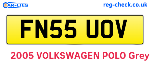 FN55UOV are the vehicle registration plates.