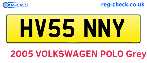 HV55NNY are the vehicle registration plates.