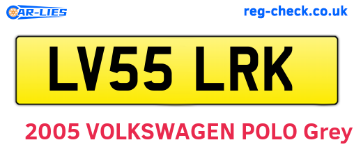LV55LRK are the vehicle registration plates.