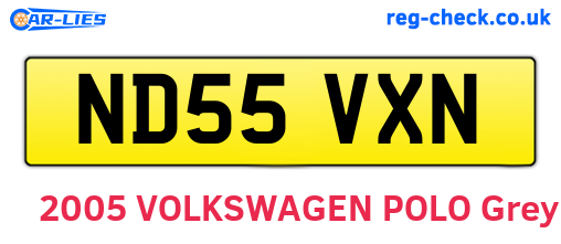 ND55VXN are the vehicle registration plates.