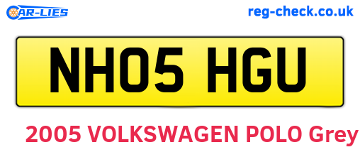 NH05HGU are the vehicle registration plates.