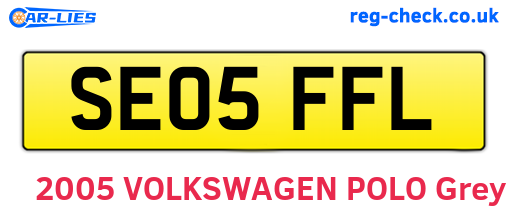 SE05FFL are the vehicle registration plates.