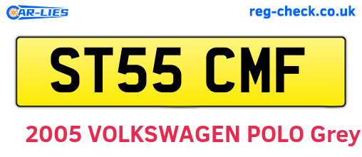 ST55CMF are the vehicle registration plates.