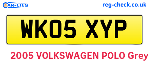 WK05XYP are the vehicle registration plates.